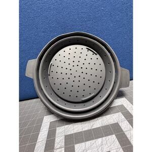 Pampered‎ Chef Collapsible Silicone Colander Strainer Steamer Insert #2742